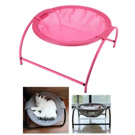 Cat Hammock Small Animal Hammock Washable Breathable Mesh Fabric Detachable Cat Bed for Home Living Room Small and Medium Sized Pets(Pink)