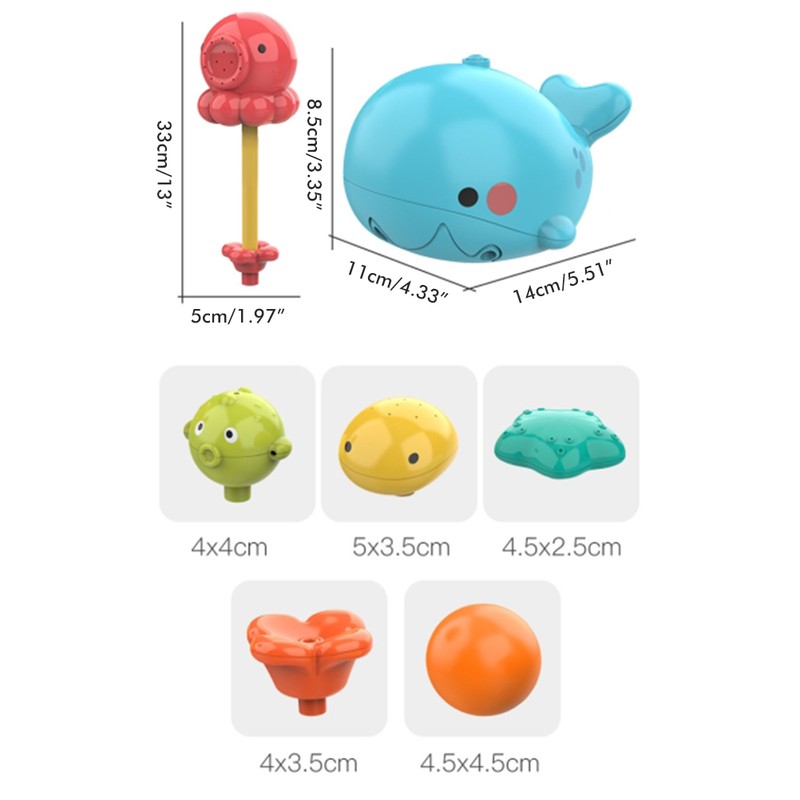Baby Bath Toy Spray Whale Electric Infant Water Pump Swimming