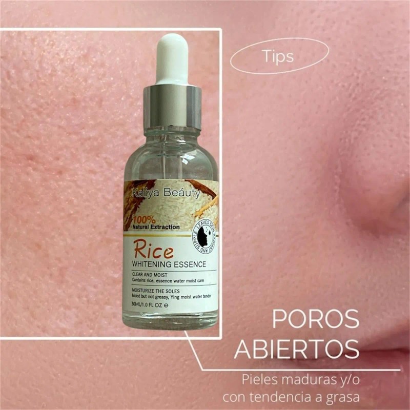 Suero Facial Aclarante De Arroz Kaliya Beauty 30ml Mixta Día/noche