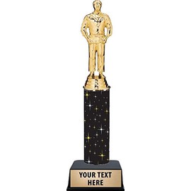 11" Judo Male Trophies - Black Midnight Judo Male Trophy Awards Prime