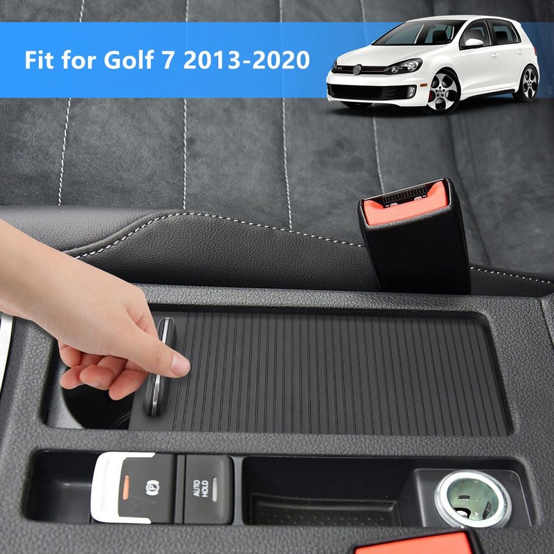 KOLOME Car Centre Console Drinks Cover Sliding Blind for Golf