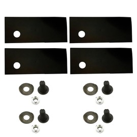4Pcs Blades & Bolts for Rover 18" & 20" Rear Catcher Lawn Mowers A03830 A03930 A03830/672K A03930/673K 333-100-0001 3291 03291