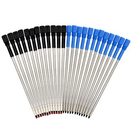 Lopenle 100PCS Metal Ballpoint Refills Black and Blue Ink Twistable Pen Refill for Pearl Pen or Crystal Metal Pineapple Pen and Stylus Pens (Black50,blue50)