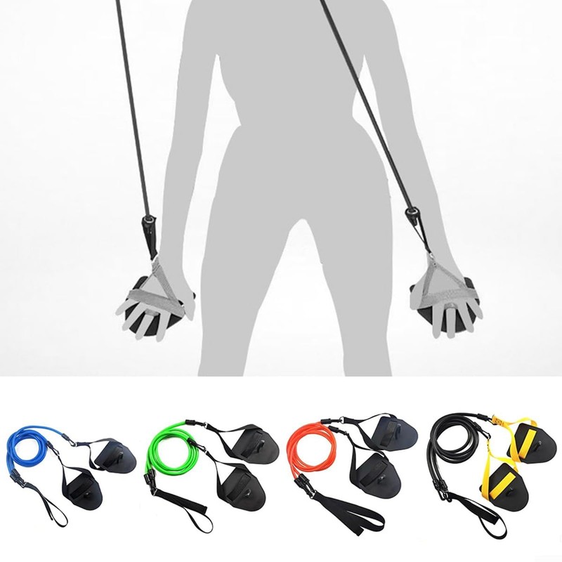 Laroal Land Swimming Trainer With Hand Paddles Resistance Rope Pull