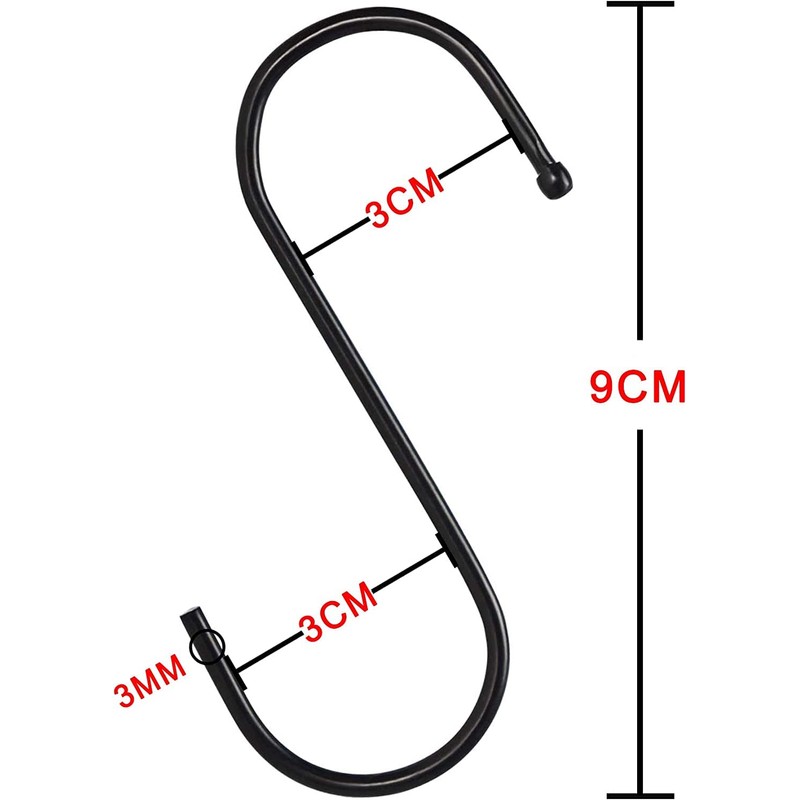 Baoswi 20 Pack Heavy Duty S Hooks 9 cm S