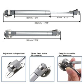 JinBoCheng 2 Pack 100N/22LBS Drop Down Gas Struts for Downward Flap lid Slowly Down,Spring Hinge, Downturn Door Buffer Retractable Cabinet Door Metal Head Gas Spring Support