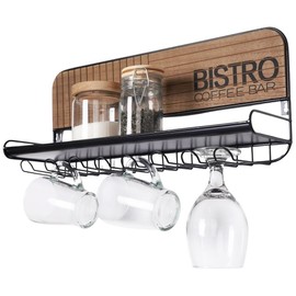 Vilde Cup Holder Wall Mount for Cups and Cups Made of Metal Black Bistro 48 x 12 x 20 cm