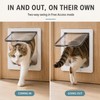 Cat Door with Clear Swing Flap & Brush Seal, 4-Way
