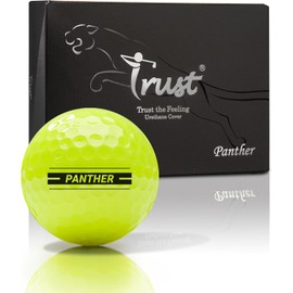 TRUST Panther Golf Balls – Soft Urethane Cover, Straight Flight & Stop Control, BIG MAX Core for Distance & Accuracy, Orange (1 Dozen / 4 Dozen)