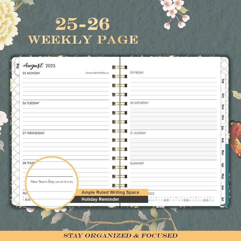 Academic Diary 2025-2026 - A5 Diary 2025-2026 Week to View,