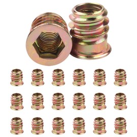 Jeboler 20 Stck Einschraubmutter M8x15mm, Jeboler Gewindeeins?tze Einpressmuttern Gewindehlsen Einschraubhlse, Gewindeeinsatz Holz Einschraubhlse Hlsenmutter, Zink Einschraubmuffen fr Holzm?bel
