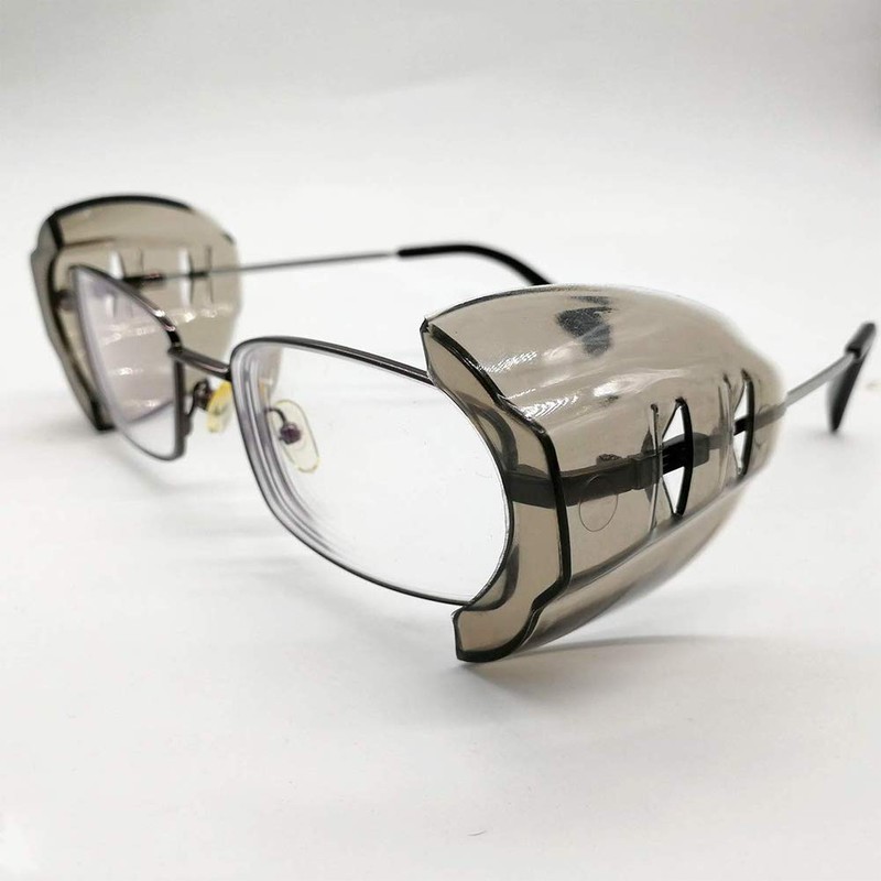 2 Pairs Safety Glasses Side Shields, Flexible Anti-Slip On Side