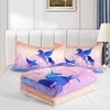 Datura home Bedding Comforter Set Starry Sky Unicorn Printed Pattern