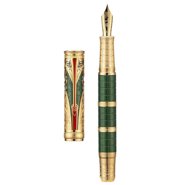 Hongdian D5X Fountain Pen Green Qin Dynasty Writing Pen, Fine