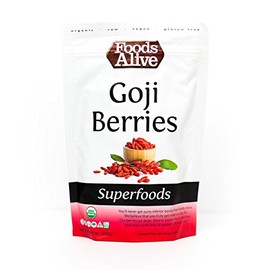 Foods Alive Organic Goji Berries, 8 Ounce Bag