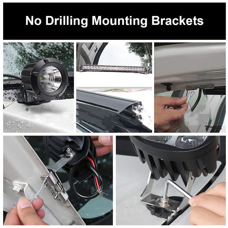 Work Light Hood Mounting Bracket Adjustable Anti Rust for Cars