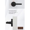 Haidms 2 Pieces Black Closet Door Handles, No-Turning Dummy Door