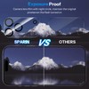 SPARIN 3 pieces camera protection for 9H tempered glass, camera