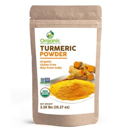 Organic Turmeric Powder w/Curcumin | 35.27 Ounce / 2.2 LBS | USDA Organics and Non-GMO | Lab Tested for Heavy Metal and Purity | 100% Raw and Natural by OSR