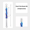 JXYUSXHJ VIC007 Up*Down Spiral Flush Trim Router Bit with Double