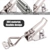 ZLLZPZD Set of 4 Stainless Steel Toggle Latches Lockable Toggle
