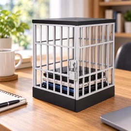 Phone Lock Box for Screen-Free Time – Plastic Locking Cage for Family Dinners, Study Sessions & Parties