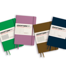 LEUCHTTURM1917 372212 Notebook, Medium (A5), Softcover Writing Book, 123 Numbered Pages, Spice Brown, Lined