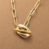 Cream Dot Necklace, Women's, Popular, Hypoallergenic, Stainless Steel, Surgical Stainless