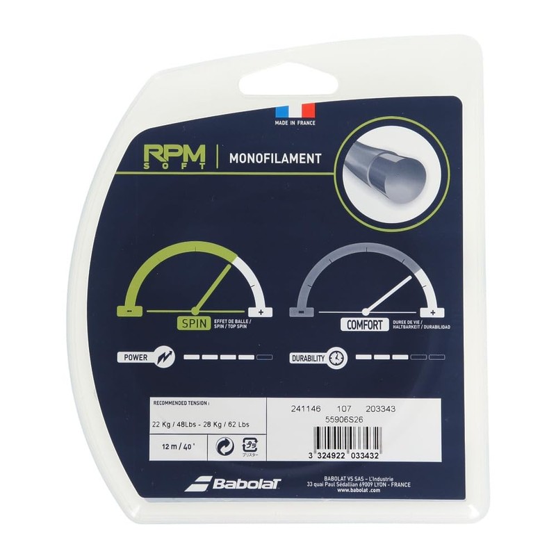 BabolaT Tennis String Single Line RPM Soft (RPM SOFT) 125