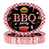 Grencian 50 Pcs BBQ Birthday Party Supplies 10" × 12"