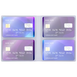 DEEZOMO Plastic Wallet Insert for Credit Card Set of 2, Men Wallets Trifold Vinyl Credit Card Sleeves Holder (12 cards)