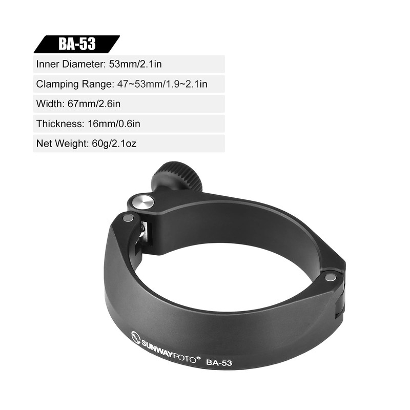 SUNWAYFOTO BA-53 Cell Phone Adapter for Binocular, Universal Smartphone Mount