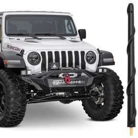 KSaAuto 7 Inch Short Antenna for 2007-2024 Jeep Wrangler JL JK Rubicon Sahara Unlimited 4xe Willys Mojave Gladiator, Antenna Replacement for Car Radio Reception, Jeep Wrangler Gladiator Accessories
