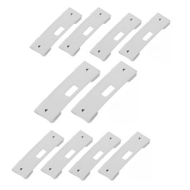 10 Pcs White Vertical Blind Repair Vane Savers,Vane Clips, Metal Curved Clips Shade Tabs,Louver Replacement Parts Maintenance,Blind Fixers