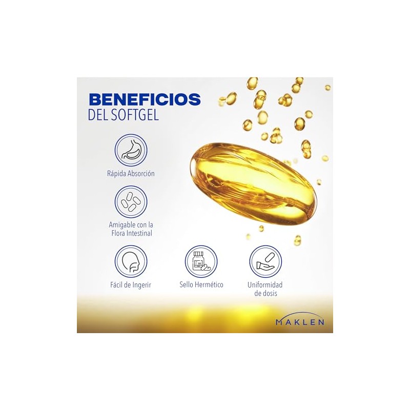 Maklen Citrato de Potasio con Omega 3 - Keto, Mineral