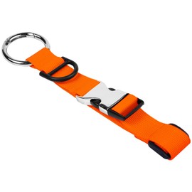 Wisdompro Add a Bag Luggage Strap Jacket Gripper, Baggage Suitcase Belts Travel Accessories with luggage Hook - Make Your Hands Free, Easy to Carry Your Extra Bags - Orange