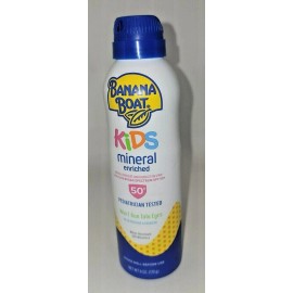 Banana Boat Kids Mineral Enriched Sunscreen Lotion Spray SPF 50+ 6 oz Exp 04/24