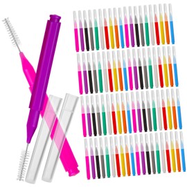 SAFIGLE 1set Interdental Brushes for Teeth Cleaning Compact Lightweight Design Materials for Oral Hygiene and Gum Care 100pcs