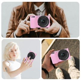 RAIALL Silicone Case for Sony ZV-E10 II Vlog Camera, Sony ZVE10 II/ZV-E10 II Digital Camera Soft Protective Silicone Sleeve Holder, Travel Lightweight Rubber Cover for Sony Alpha ZVE10 II, Pink