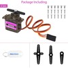 Seamuing 6Pcs MG90S Micro Servo 9G Servo Motor Metal Geared