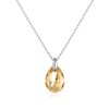 Philip Jones Sterling Silver Golden Shadow Necklace Created with Zircondia®