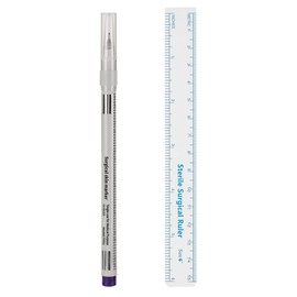 PATKAW Lápiz para Mapear Cejas con Regla de Plástico, Herramienta Multifuncional para Tatuajes en Salones de Belleza, 1 Set para Marcado Exacto       