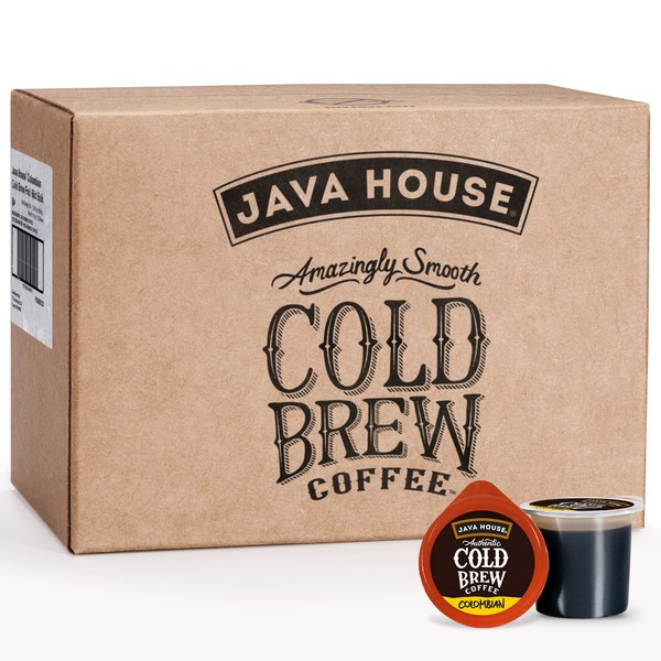 Java House Cold Brew Coffee, Colombian Medium Roast Coffee Concentrate Liquid Pods - 1.35 Fluid Oz (60 Count) Enjoy Hot or Iced…
