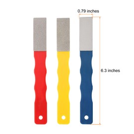 HARFINGTON 3pcs Diamond Sharpening Stone Set 220/400/600 Grit Color Coded Mini Knife Sharpening Stone with Honeycomb Surface Plate for knives Scissors Kitchen Tools