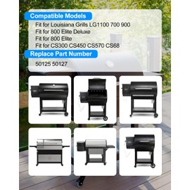 50125 Digital Control Board Fit for Louisiana Grills G2 CS570 CS450 LG700 LG900 800 Elite, Digital Thermostat Control Board with Meat Probe, RTD Temperature Probe and Hot Rod Ignitor