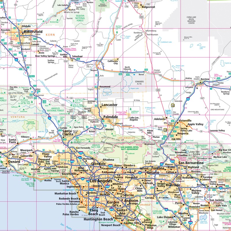 Rand McNally Easy to Read: California State Map