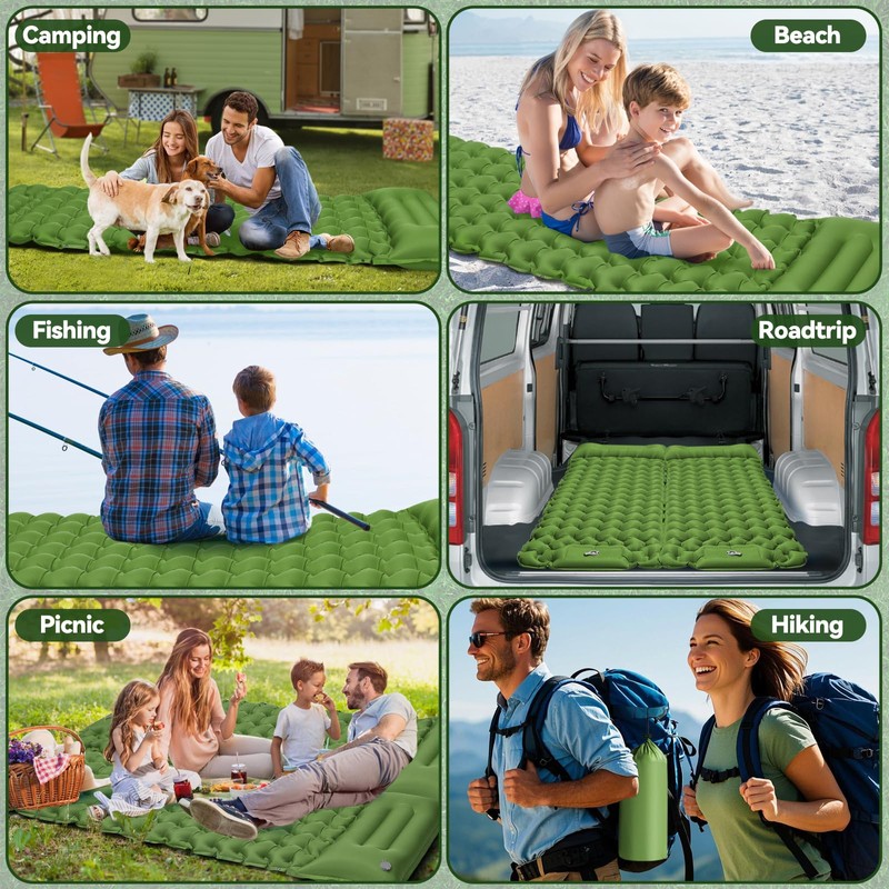 BITIWEND Sleeping Mat, Self-Inflating Camping Air Mattress, 200 x 68