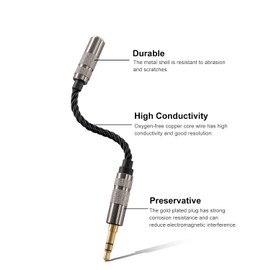 Headphone Splitter 3.5mm Male to Female Audio Splitter Extension Cable Microphone Stereo Headset Adapter Headphone Jack for Conversion Lossless Sound Quality for Laptop Speaker PC Adapter