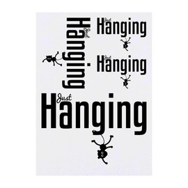 4 x 'Funny Hanging Monkey' Temporary Tattoos - Water Resistant, Skin-Safe, Non-Toxic Transfers, Mixed Sizes (TO00083590)