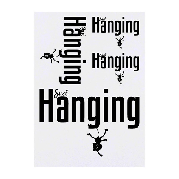 4 x 'Funny Hanging Monkey' Temporary Tattoos - Water Resistant,
